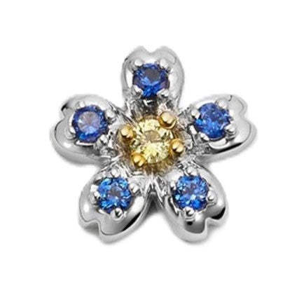 Necklace Charm - Blue Flower