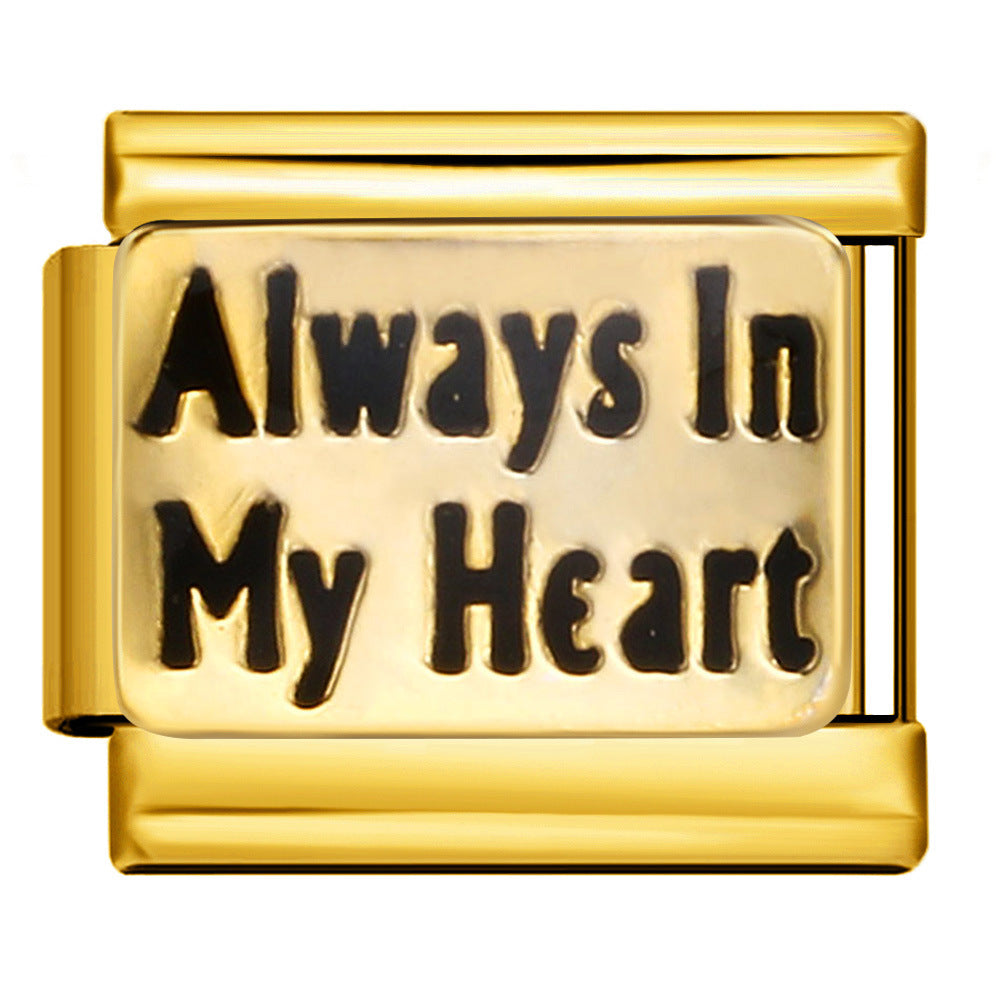 Italian Charm - Gold Love 5