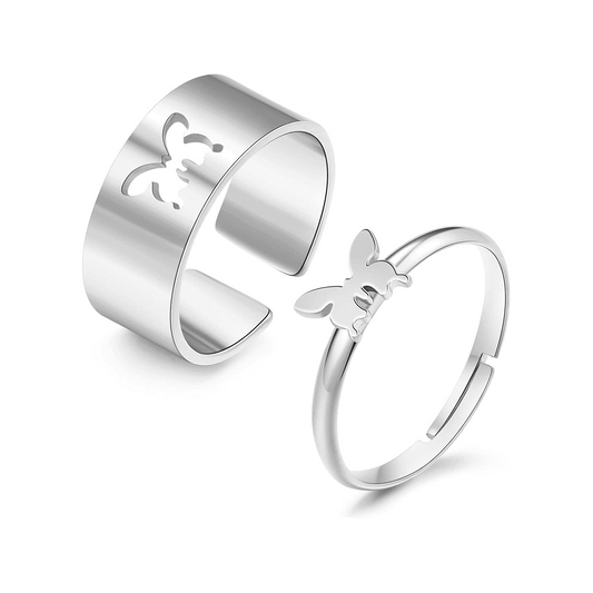 Riley Watson Jewellery Matching Ring Set (adjustable size) Silver Butterfly [Free Gift with Purchase] by Louise | Riley Watson Jewellery