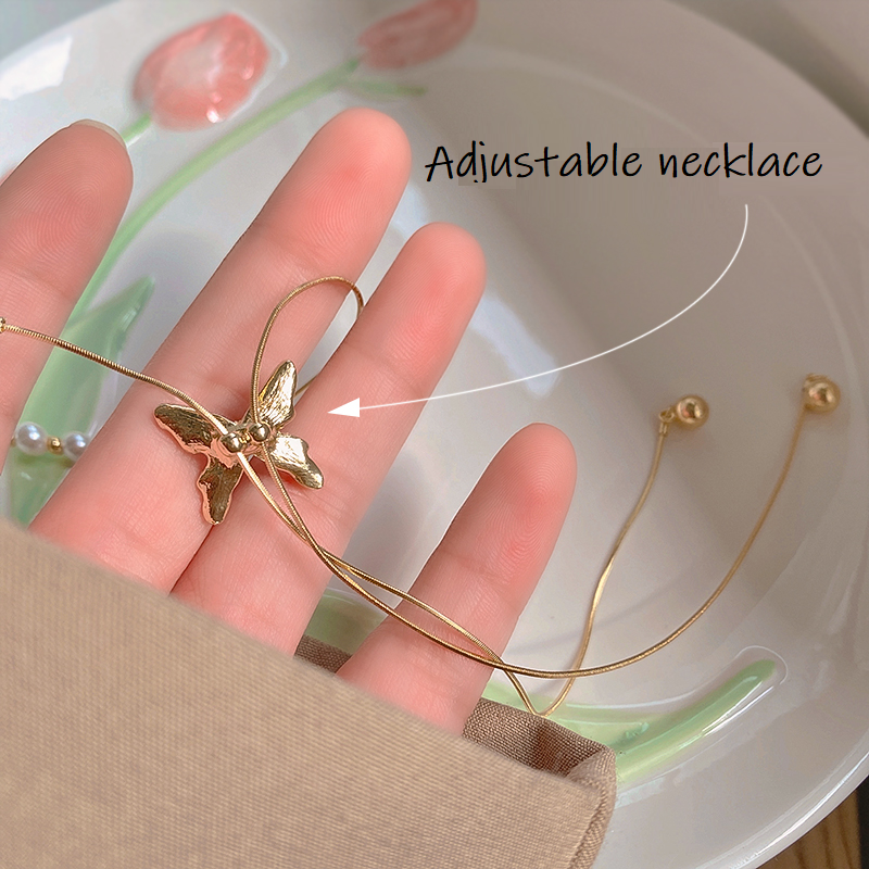 Riley Watson Jewellery Olivia® Pearl Butterfly Adjustable Necklace
