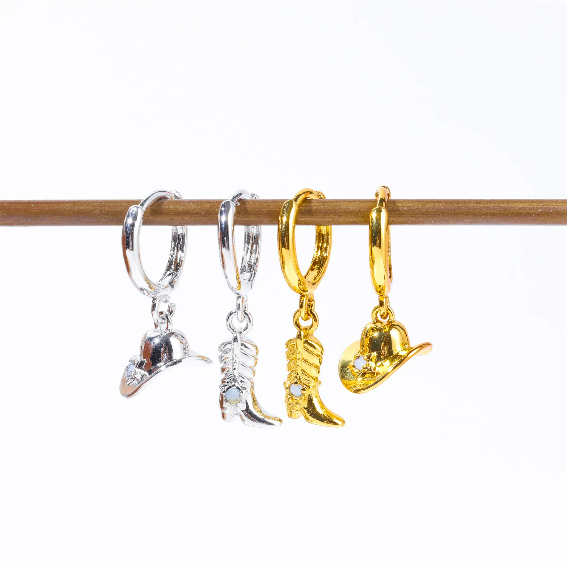 White Smoke Jessie® Western Opal Hoop Set & Necklace