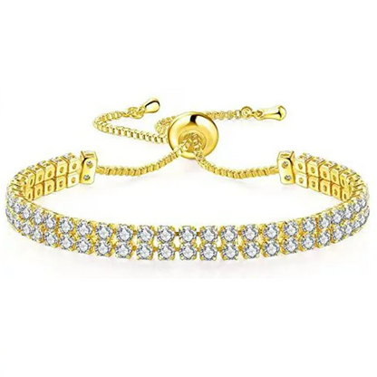 Beige Olivia® Adjustable Tennis Bracelet