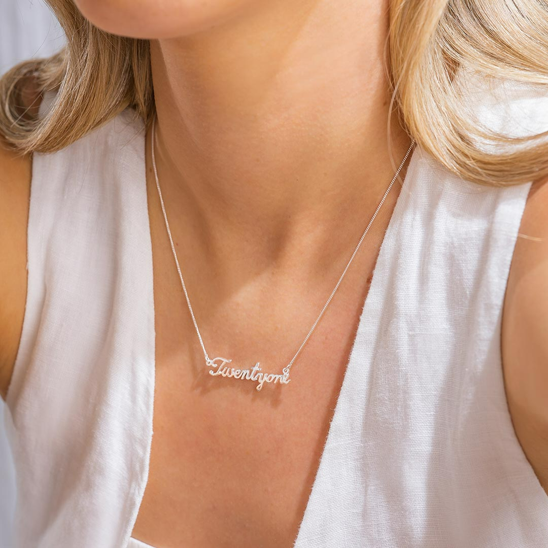 Rosy Brown Signet® Name Necklace