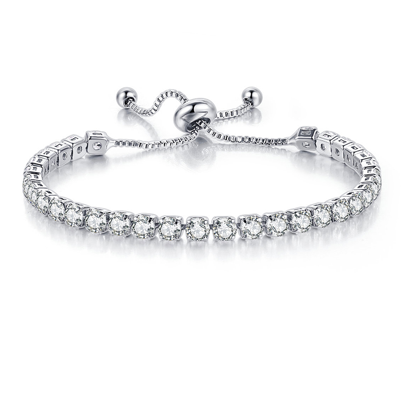Adjustable diamond tennis bracelet discount