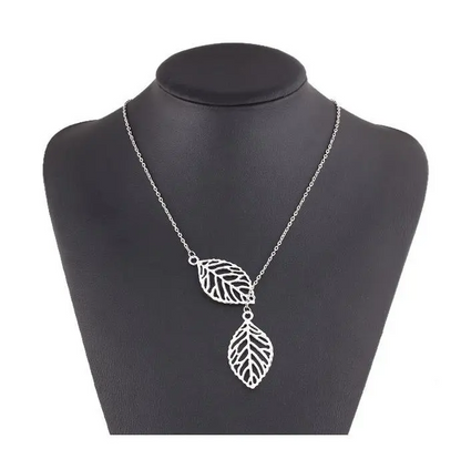 Dark Slate Gray Leave Necklace