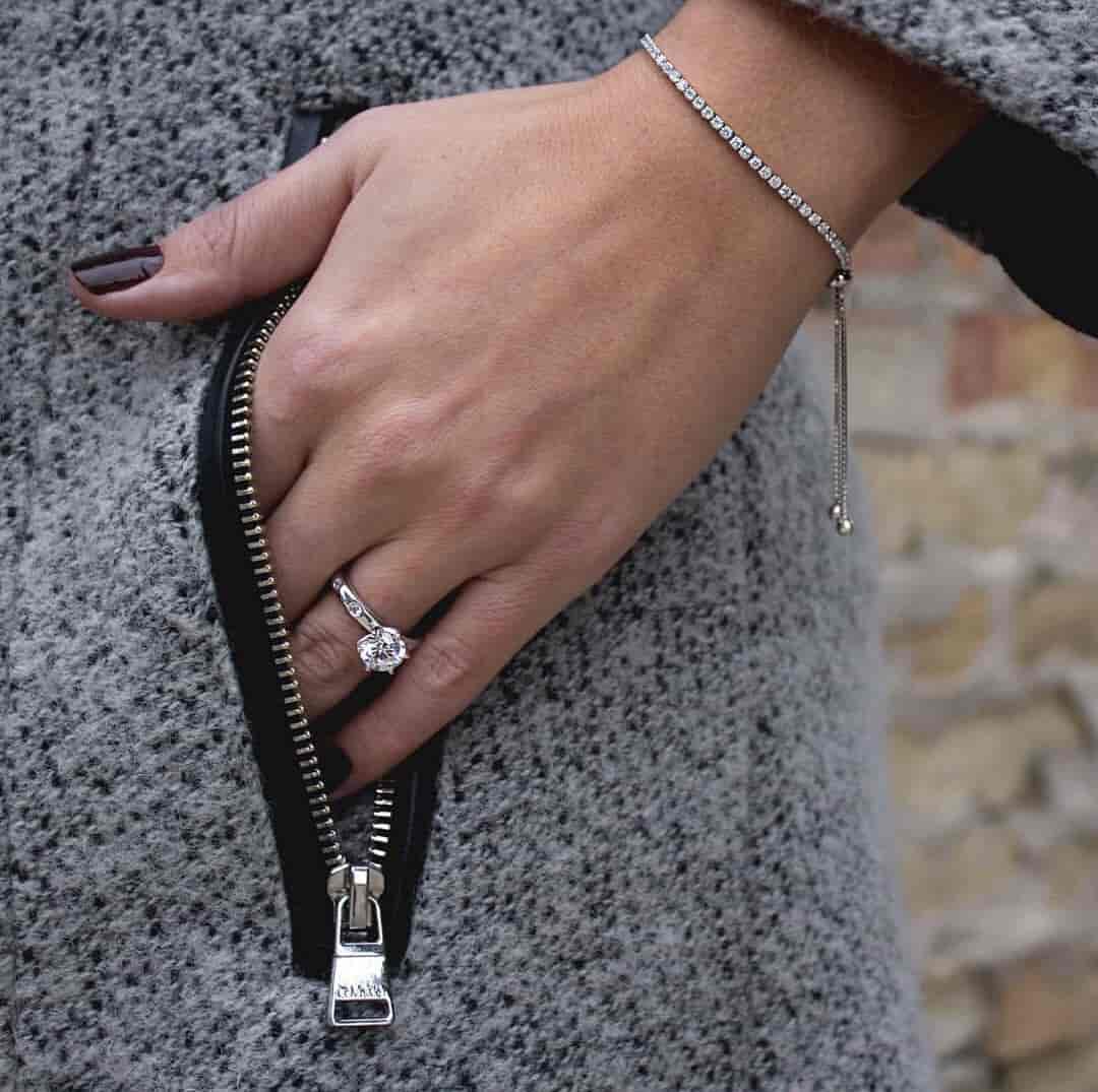 Dim Gray Olivia® Adjustable Tennis Bracelet