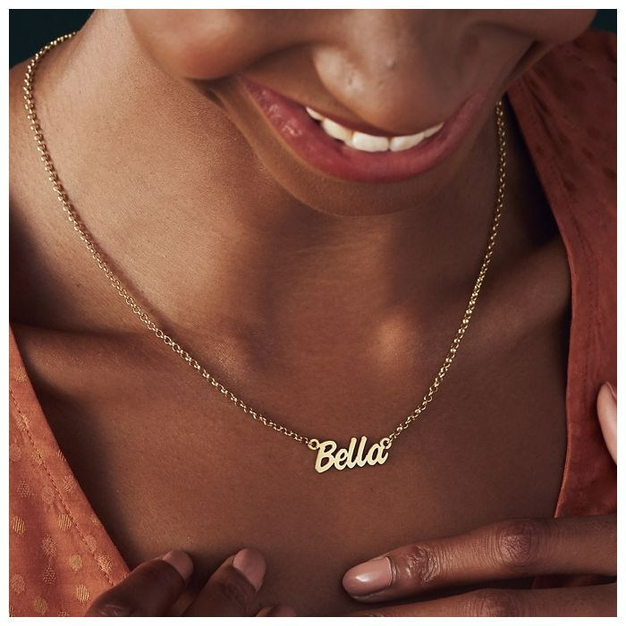 Saddle Brown Signet® Name Necklace