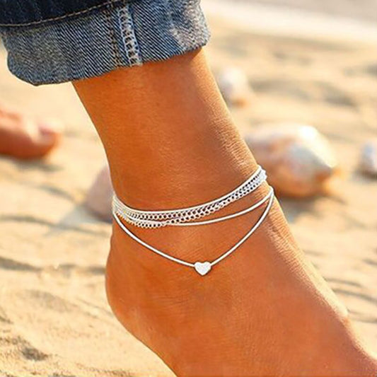 Wheat Heart Anklets