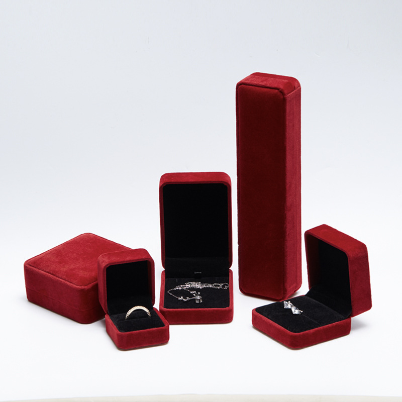 Riley Watson Jewellery Velvet jewellery box Red Ring (5*5.5*4cm) by Riley Watson | Riley Watson Jewellery