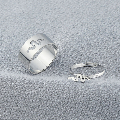Gray Matching Ring Set (adjustable size)