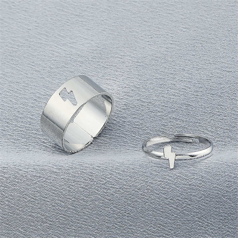 Riley Watson Jewellery Matching Ring Set (adjustable size) Silver Lightning [Free Gift with Purchase] by Louise | Riley Watson Jewellery