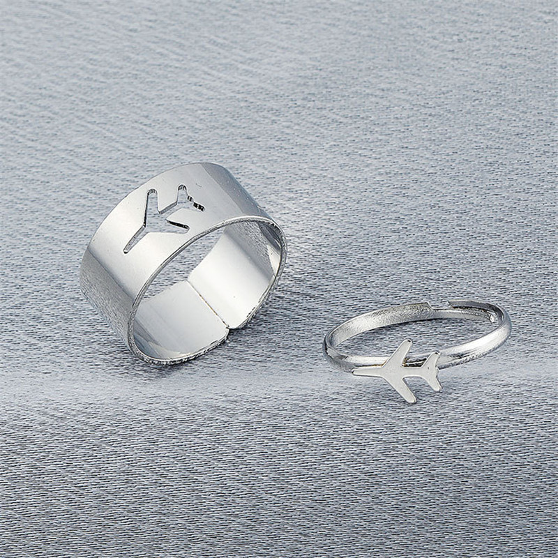 Riley Watson Jewellery Matching Ring Set (adjustable size) Silver Aeroplan [Free Gift with Purchase] by Louise | Riley Watson Jewellery