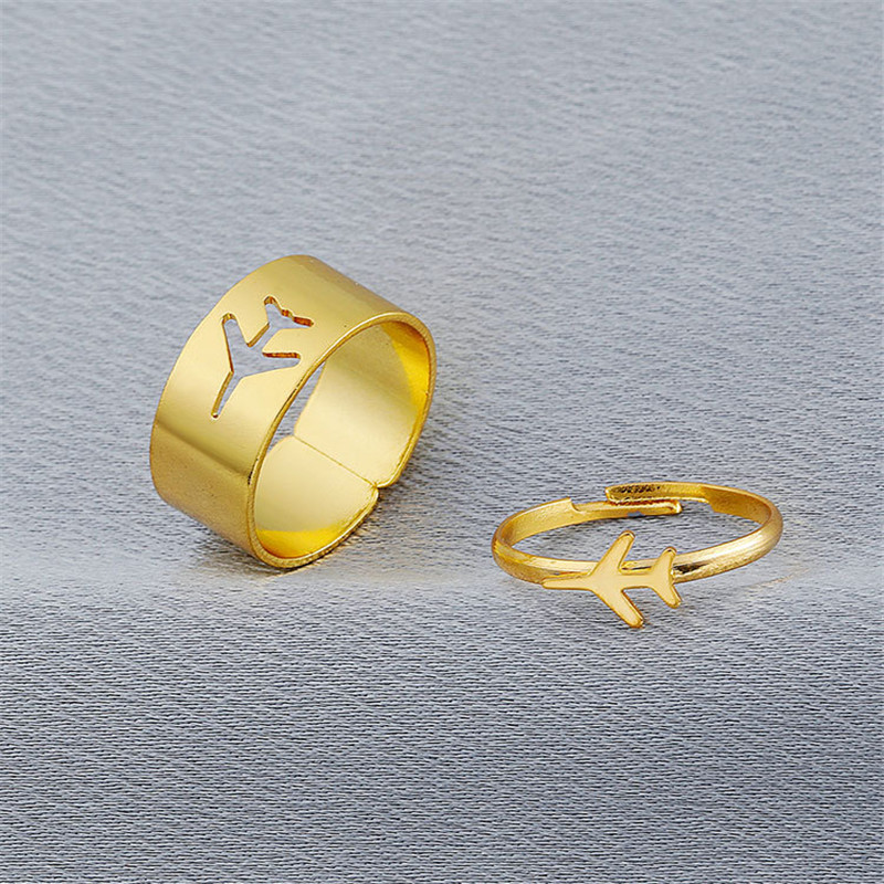 Riley Watson Jewellery Matching Ring Set (adjustable size) Gold Aeroplan [Free Gift with Purchase] by Louise | Riley Watson Jewellery