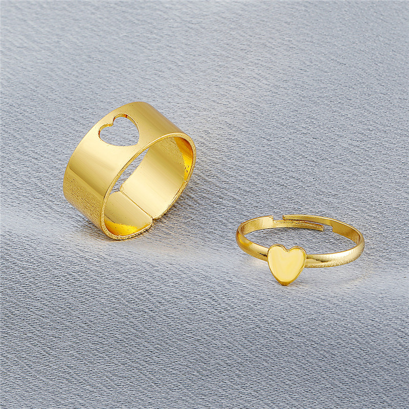 Riley Watson Jewellery Matching Ring Set (adjustable size) Gold Heart [Free Gift with Purchase] by Louise | Riley Watson Jewellery